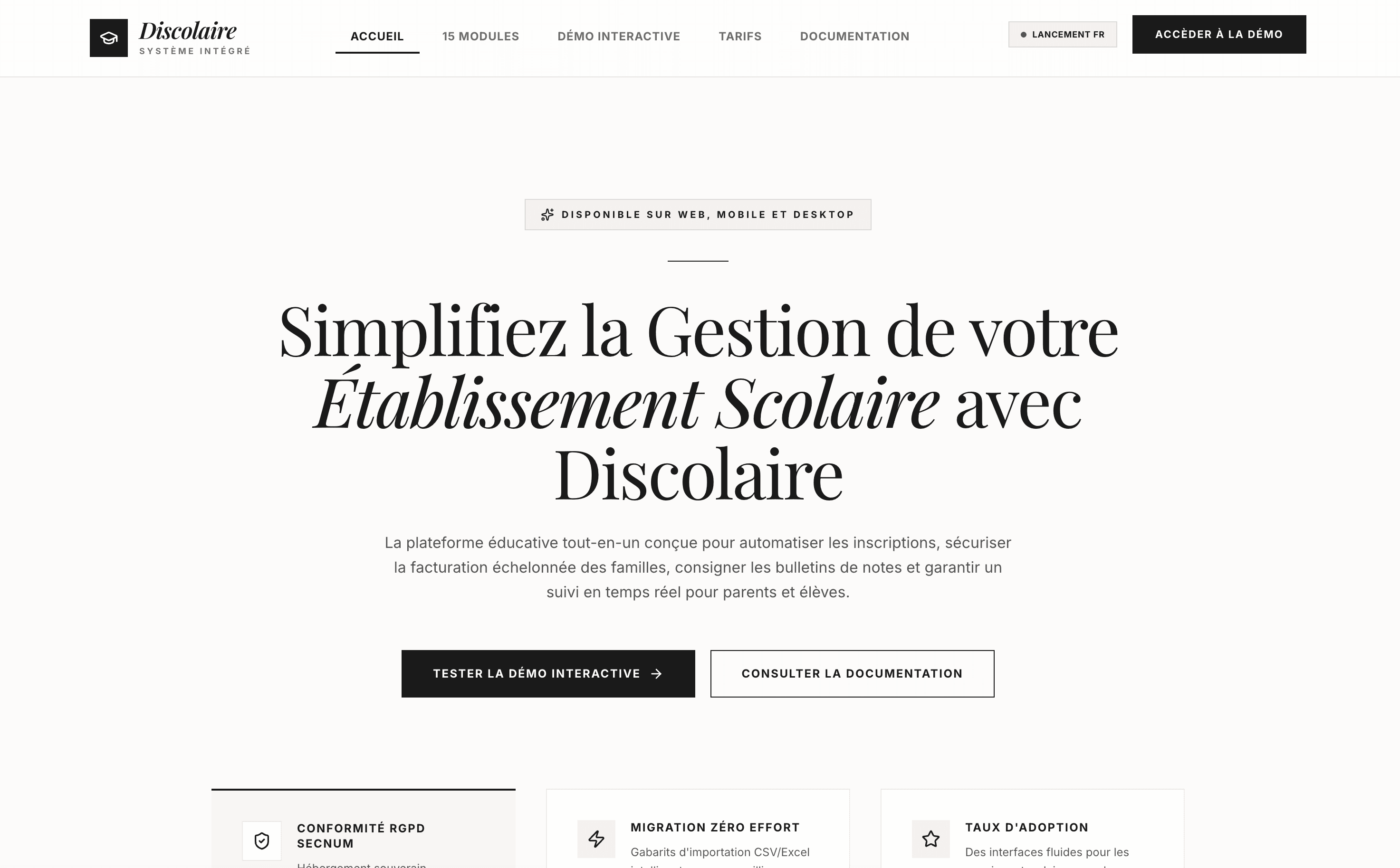 Discolaire screenshot