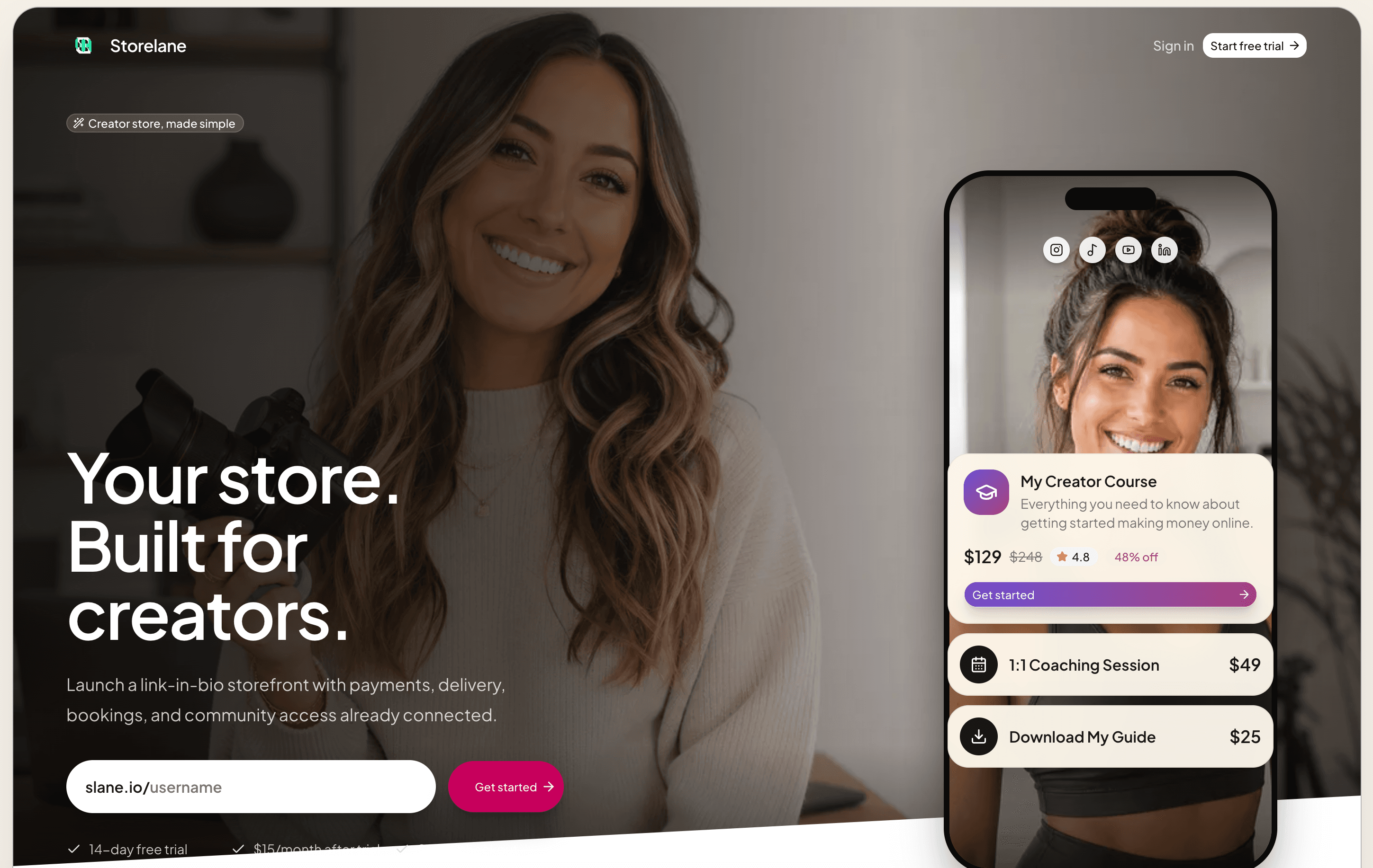 Storelane screenshot